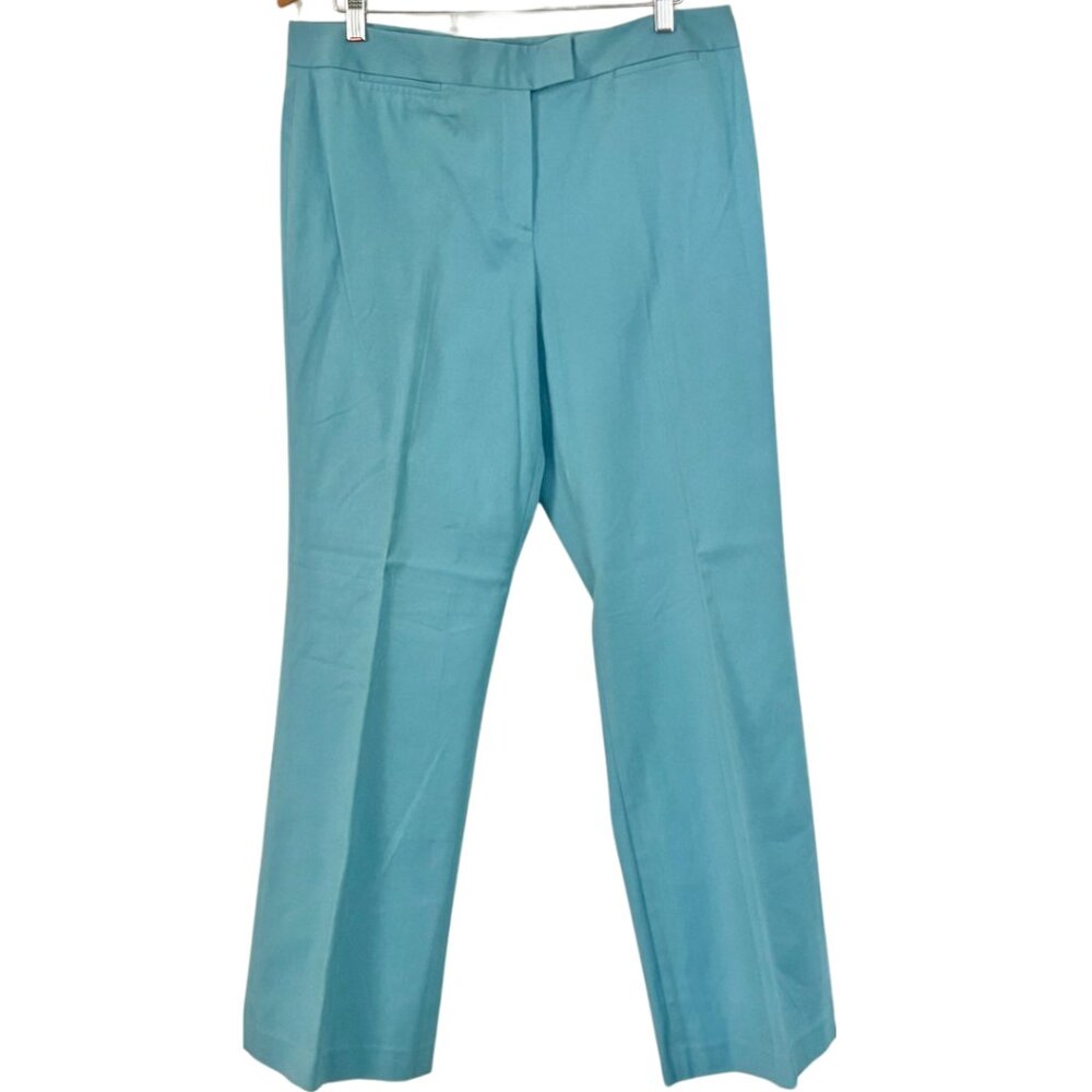Liz Claiborne Cotton Stretch Pants Size 14 AQUA  NWT